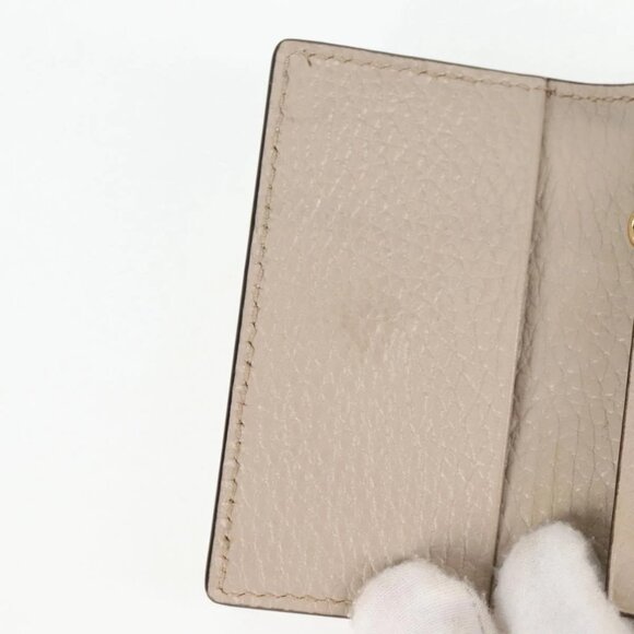 Authentic GUCCI GG Supreme Key Case PVC White Gold bst358-120225 - Picture 15 of 16